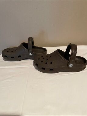 CROCS Brown/Coffee Slip-On Clog with Heel Strap
